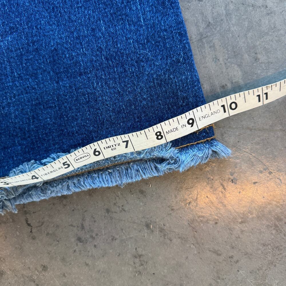 Vintage Y2k Watch La Dark Wash Raw Hem Wide Leg Flare Denim Jeans Women's 29 - Picture 5 of 6